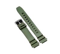 XTVKFWJAB Correa de silicona 18 mm compatible con Casio W218H SGW-300/400 MRW-200 AE-1200WH Pulsera goma impermeable Banda universal suave y cómoda(Green)