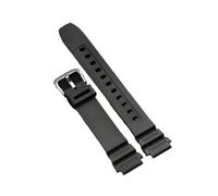 XTVKFWJAB Correa de silicona 18 mm compatible con Casio W218H SGW-300/400 MRW-200 AE-1200WH Pulsera goma impermeable Banda universal suave y cómoda(Black)