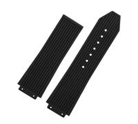 XTVKFWJAB Correa de silicona compatible con BIG BANG, color negro y azul, for hombre, resistente al agua sudor, 26-19 mm(Black no buckle)