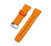 XTVKFWJAB Correa de silicona for reloj Casio PROTREK PRG-650/650Y, PRG-600, PRW-6600, GA-2000, for hombre, for deportes al aire libre, resistente al agua, 24 mm.(Orange silver buckle)
