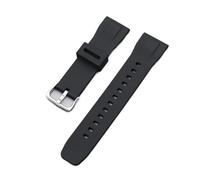 XTVKFWJAB Correa de silicona for reloj Casio PROTREK PRG-650/650Y, PRG-600, PRW-6600, GA-2000, for hombre, for deportes al aire libre, resistente al agua, 24 mm.(Black silver buckle)