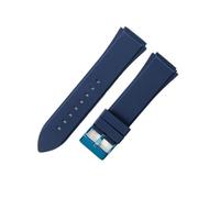 XTVKFWJAB Correa de silicona for reloj Guess W0040g3 W0040g5 W0247g3, duradera, resistente al agua, 25 x 22 mm, reemplaza la interfaz convexa especial goma(Blue-Blue-K6)