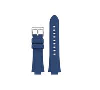 XTVKFWJAB Correa de silicona suave compatible con reloj GUESS W0149L5, boca saliente 26 x 14 mm, for hombre, deportiva, resistente al agua, resina(Blue-Silver)