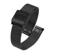 XTVKFWJAB Correa milanesa de acero inoxidable for mujer, 13 mm y 14, compatible con reloj Casio retro pequeño dorado LA670, LA680 LA690(Black,14mm(LA680 or LA690))