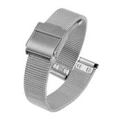 XTVKFWJAB Correa milanesa de acero inoxidable for mujer, 13 mm y 14, compatible con reloj Casio retro pequeño dorado LA670, LA680 LA690(Silver,13mm For LA670 women)