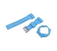 XTVKFWJAB Correa y caja de resina 16 mm for reloj Casio GA-100/110/120/140 GLS-100 GAX-100 GD-100/110, correa goma for hombre mujer(Light blue)