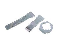 XTVKFWJAB Correa y caja de resina 16 mm for reloj Casio GA-100/110/120/140 GLS-100 GAX-100 GD-100/110, correa goma for hombre mujer(Transparen)
