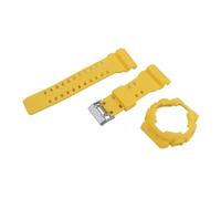 XTVKFWJAB Correa y caja de resina 16 mm for reloj Casio GA-100/110/120/140 GLS-100 GAX-100 GD-100/110, correa goma for hombre mujer(Yellow)