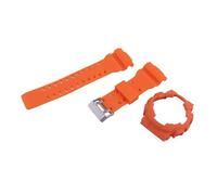 XTVKFWJAB Correa y caja de resina 16 mm for reloj Casio GA-100/110/120/140 GLS-100 GAX-100 GD-100/110, correa goma for hombre mujer(Orange)