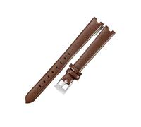 XTVKFWJAB Correas de reloj cuero vacuno resistentes al desgaste y duraderas compatibles con GC Gucci YA141401 YA141501, correa impermeable for mujer 12 x 4 14 mm(Brown-ST-K12,12x4mm)