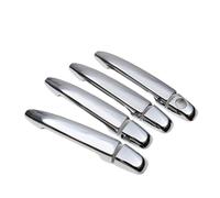 XTVKFWJAB Embellecedor de manija de puerta de fibra de carbono cromada compatible con Toyota Harrier 2003-2009, pegatinas decorativas, accesorios de estilo.(Silver)