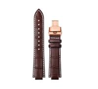 XTVKFWJAB Pulsera compatible con Maserati R8821108025 R8851108002, correa de reloj for hombre, correa de reloj con boca elevada Trident de 21 mm y 24 mm, accesorios.(Brown white RG,24mm)