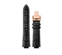 XTVKFWJAB Pulsera compatible con Maserati R8821108025 R8851108002, correa de reloj for hombre, correa de reloj con boca elevada Trident de 21 mm y 24 mm, accesorios.(White line RG,21mm)
