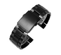 XTVKFWJAB Pulsera de acero inoxidable compatible con Diesel DZ4318, DZ4323, DZ4283 y DZ4309, correa reloj 26 mm extremo curvo metal macizo(Black)