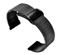 XTVKFWJAB Pulsera de malla Milan acero inoxidable compatible con Breitling I-WC Citizen Seiko, correa reloj lujo for hombre 18, 20 y 22 mm(Black,18mm)