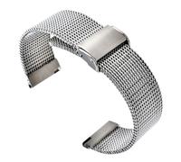 XTVKFWJAB Pulsera de malla Milan acero inoxidable compatible con Breitling I-WC Citizen Seiko, correa reloj lujo for hombre 18, 20 y 22 mm(Silver,18mm)
