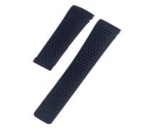 XTVKFWJAB Pulsera de reloj compatible con TAG HEUER GRAND CARRERA AQUARACER, correa de silicona suave for hombre, correa de reloj de goma, cadena de 22 mm y 24 mm.(Black-no buckle,24mm)