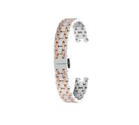 XTVKFWJAB Pulsera T126 de acero inoxidable compatible con Tissot Little Beauty Series T126.010, reloj de cuarzo for mujer, correa de cadena con muescas de 12 mm.(Silver rose gold)