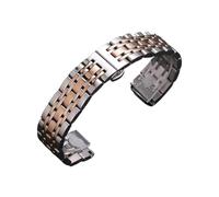 XTVKFWJAB Stainless Steel Wacth Strap Compatible With Tissot Compatible With Citizen For Armani Watch Band(Silver Rose Gold,24mm)