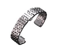 XTVKFWJAB Stainless Steel Wacth Strap Compatible With Tissot Compatible With Citizen For Armani Watch Band(Silver,21mm)