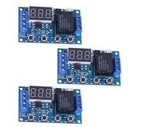 XTVTX 3 X Módulo de relé,6-30V Temporizador de relé Ajustable,Encendido/Apagado Módulo de Relé Disparador Ciclo Retardo Temporizador Interruptor Compatible con fuente de alimentación Micro USB 5.0V
