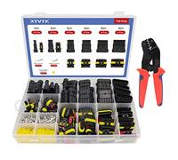 XTVTX 728 piezas Conector Electrico Coche Impermeable Kit de Conector de Cable 1/2/3/4/5/6 Pin Rápido Enchufe Terminal para motocicleta, auto, barco, camión