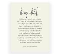 XTVVTODJXT Country Music Gift - Buy Dirt Lyrics Wall-Art with Song Quote, Ideal for Farmhouse Decor, Housewarming, Wedding, Music Fans(Unframed,16x24inch(40x60cm))