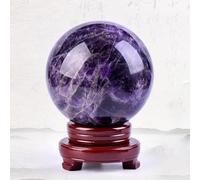 XTVVTODJXT Crystal Amethyst Gemstone Ball Polished Quartz Crystal Stone Sphere Ornament for Magic, Photography,Family Decorative,Home Office Decor,9cm/3.5in