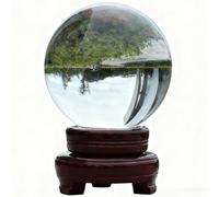 XTVVTODJXT Crystal Ball with Stand for Photography Crystal Sphere Lens Crystal Ball Fortune Teller Mystical Quartz Ball Photography Props Fengshui Divination Spheres Decorative Glass Ball,100mm