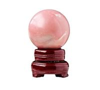 XTVVTODJXT Crystal Ball with Stand Rose Quartz Crystal Crystals Gemstone Sphere Figurine for Fengshui Divination Home Decoration,45~50mm