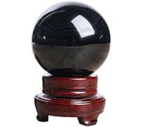 XTVVTODJXT Crystal Ball with Wooden Stand Glass Sphere for, Divination, Photography Decoration Magic Shooting Landscape Decoration Art Decoration,120mm