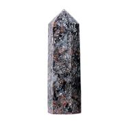 XTVVTODJXT Crystal Flame Stone Hexagonal Column Single Pointed Column Home Crystal Craft Ornaments for,8~9cm