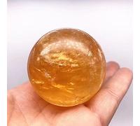 XTVVTODJXT Crystal Iceland Spar Quartz Sphere Orange Calcite Balls 30mm-100mm for Decorate 1pc (70mm-80mm)