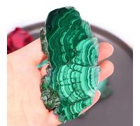 XTVVTODJXT Crystal Malachite Slice Crystal Rough Stone Polished Crystal Coaster Ornamental Stone Geological Science,400~500g
