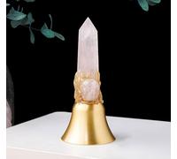 XTVVTODJXT Crystal Single Pointed Column Magic Wish Bell Hand Bell Crystal Dinner Bell for Restaurants, or Home Decor,D