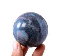 XTVVTODJXT Hydroxy Antelope Aluminum Ball Crystal Ball with Wood Stand Gemstone Sphere, Polished Gemstone Balls for Decoration Fengshui