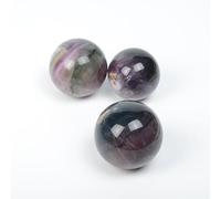 XTVVTODJXT Purple and Green Stones Fluorite Ball Crystal Crafts for Gift 1pc (60mm-70mm)
