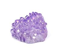 XTVVTODJXT Raw Rock Crystal Crystal Cluster Titanium Coated Amethyst Gemstones Balancing Crystals for Home Table Decorations Gift,3-5cm