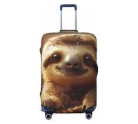 XTYGETY Adorable funda protectora para maleta, con estampado de perezoso, se adapta a maletas de 18 a 32 pulgadas, artículos esenciales de viaje, Black, XL
