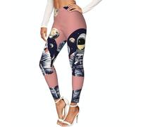 XTYGETY Astronaut On The Moon 1 - Pantalones de yoga para mujer con estampado de astronauta, Negro, XXL