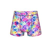 XTYGETY Calzoncillos tipo bóxer para hombre, con estampado de sirena, colores arcoíris, con cintura flexible, transpirables, para hombre, Negro, XXL