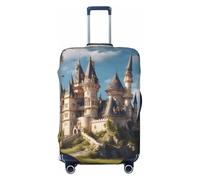 XTYGETY Castle01 - Funda protectora para maleta, diseño clásico de cuento de hadas Castle01, se adapta a maletas de 18 a 32 pulgadas, artículos esenciales de viaje, Black, XL