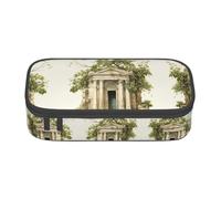XTYGETY Estuche de tela Oxford con diseño de edificio antiguo con rama de olivo romano y griego Oxford, estuche para lápices, estuche para rotuladores, oficina, universidad