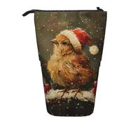 XTYGETY Estuche telescópico de tela Oxford con texto en inglés "Merry Christmas", práctico y versátil