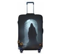 XTYGETY Funda protectora de equipaje con estampado de fantasmas de Halloween para maletas de 18 a 32 pulgadas, artículos esenciales de viaje, Black, L