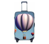 XTYGETY Funda protectora de equipaje con estampado de globo aerostático para maletas de 18 a 32 pulgadas, artículos esenciales de viaje, Black, S
