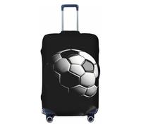 XTYGETY Funda protectora para equipaje con estampado de fútbol I Like Soccer para maletas de 18 a 32 pulgadas, artículos esenciales de viaje, Black, S