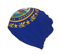 XTYGETY Gorra elástica con estampado de la bandera del estado de New Hampshire para hombres y mujeres, gorros, bufanda, gorro de invierno, atlético, ciclismo, color negro