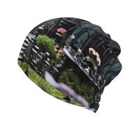 XTYGETY Gothic Fairy Garden01 - Gorra elástica con estampado de calavera para hombres y mujeres, gorros, bufanda, gorro de invierno, atlético, ciclismo, color negro