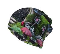 XTYGETY Gothic Fairy Garden04 - Gorra elástica con estampado de calavera para hombres y mujeres, gorros, bufanda, gorro de invierno, atlético, ciclismo, color negro
